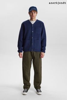 Anerkjendt Blue Boiled Wool Overshirt (AC4649) | $242