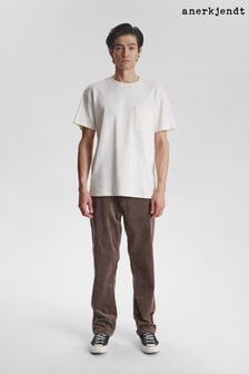 Anerkjendt White 100% Cotton Structure T-Shirt (AC4652) | $69