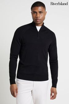 Black slim fit jumper online
