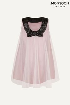 Monsoon Ailani Sequin Bow Tulle A-line Dress (AC4963) | 65 € - 71 €