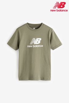 أخضر - New Balance Boys 100% Cotton Stacked Logo T-shirt (AC5262) | ‏115 ر.س‏