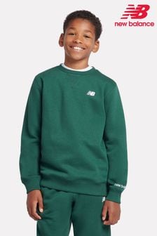 New Balance Green Boys Small Logo Sweatshirt (AC5264) | $72 - $86