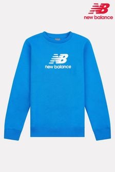 New Balance Blue Boys Stacked Logo Sweatshirt (AC5295) | €63 - €76