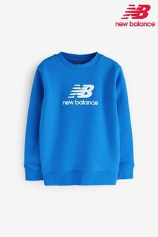 New Balance Blue Boys Stacked Logo Sweatshirt (AC5295) | $69 - $82