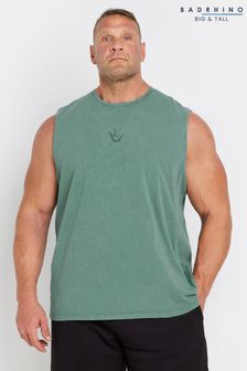 BadRhino Big & Tall Green IronRhino Acid Wash Sleeveless T-Shirt (AC5593) | €45