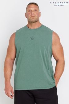 BadRhino Big & Tall Green 100% Cotton IronRhino Acid Wash Sleeveless T-Shirt (AC5593) | $62