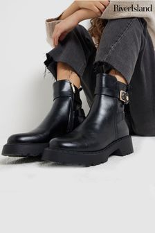 Women s Boots River Island Chunky Plain Footwear Next Oman