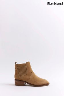 River Island Low Block Heel Suede Boots (AC5963) | 36 800 тг