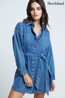Next blue shirt dress best sale