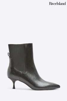 River island leather ankle boots deals