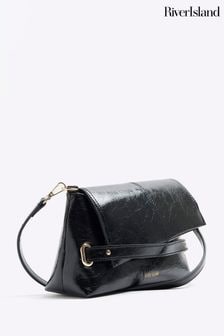 River Island Black Small Fold Over Clutch (AC5993) | €27