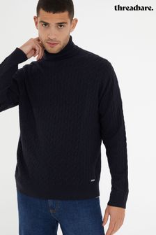 Blue Knitted Cable Roll Neck Jumpers Next Luxembourg