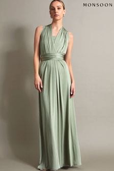 Monsoon Green Thea Multiway Bridesmaid Dress (AC6865) | ₪ 553