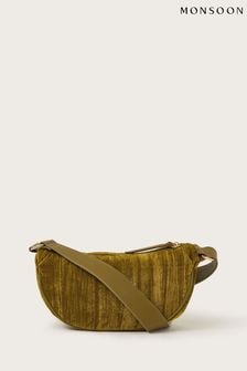 Monsoon Green Val Crushed Velvet Sling Bag (AC6888) | BGN 126