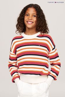 Tommy Hilfiger White Crew Neck Jumpers Next Luxembourg