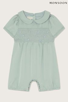 Monsoon Baby Smocked Satin Romper (AC7193) | 225 zł - 240 zł