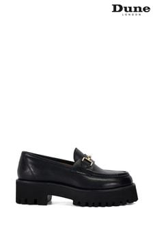 Dune London Black Groundbreaking Chunky Branded Loafers (AC7421) | €112