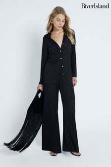 Black shirt womens river island best sale