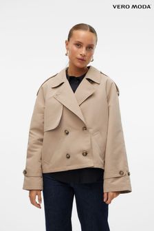 VERO MODA Natural Short Trench Coat (AC7932) | €69