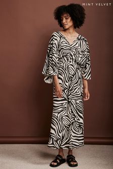 Women s Mint Velvet Holiday Maxi V Neck Dresses Next Luxembourg