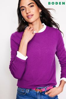 Women s Jumpers Boden Round Neck Purple Next Luxembourg