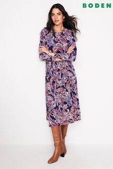 Boden Blue Thea Long Sleeve Jersey Dress (AC8679) | €140