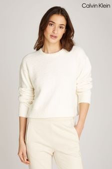 Calvin Klein Cream Crew Pullover Sweater (AC8893) | DKK605