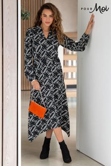 Women s Pour Moi Midi Workwear Long Sleeve Dresses Next Oman
