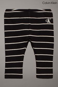 Calvin Klein Black Striped Rib Leggings (AC8947) | kr670