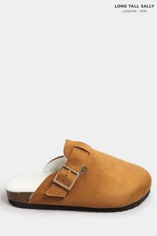 Long Tall Sally Natural Furlined Footbed Clogs (AC9010) | kr690