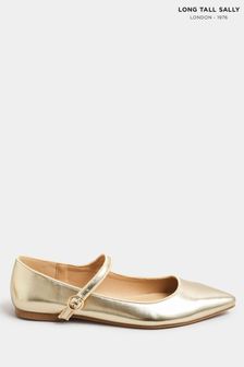 Women s Gold Plain Flat Shoes Next Luxembourg