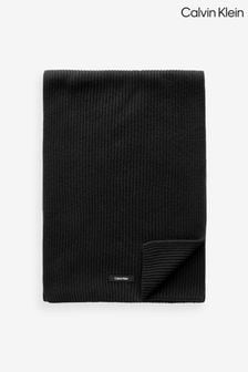 Calvin Klein Black Classic Cotton Rib Scarf (AC9117) | 410 zł