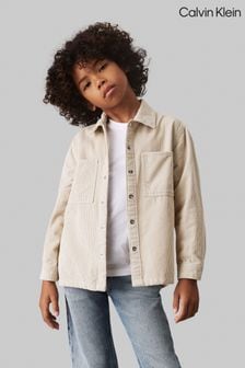 Calvin Klein Natural Corduroy Straight Overshirt (AC9493) | $127