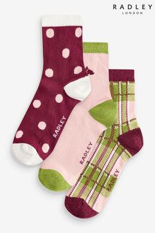 Radley London Green Check Socs Set 3 Pack (AD0668) | $43