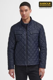 Niebieski - Barbour® International Ariel Box Quilted Black Jacket (AD0749) | 1,255 zł