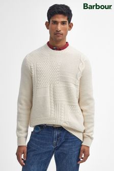 Barbour® White Casey Cable Crew Neck Sweater (AD0772) | ₪ 688