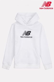 Белый - New Balance Boys Brush Back Stacked Logo Hoodie (AD1140) | €60 - €72