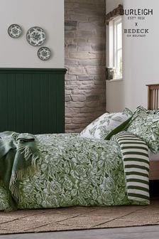 Burleigh X Bedeck Of Belfast Green Hibiscus 100% Cotton Duvet Cover and Pillowcase Set (AD1661) | €146 - €243