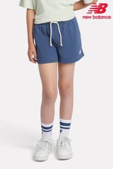 כחול  - New Balance Small Girls Logo Shorts (AD1980) | ‏176 ‏₪ - ‏211 ‏₪