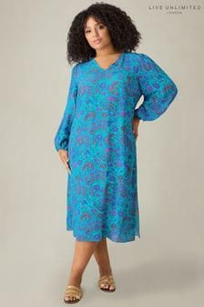 Azul - Live Unlimited Paisley V-neck Dress (AD2519) | 112 €