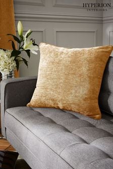 Hyperion Amber Gold Large Selene Luxury Chenille Piped Cushion (AD3044) | €39