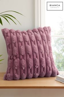 Bianca Pink Large Soft and Cosy Carved Faux Fur Cushion (AD3331) | 973 UAH