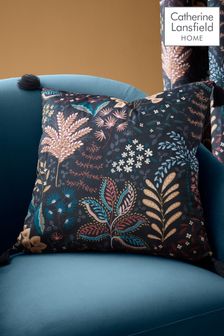 Black velour cushions online