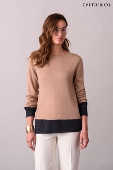 Celtic & Co. Natural Merino Fine Knit Boat Neck Jumper (AD4605) | €103