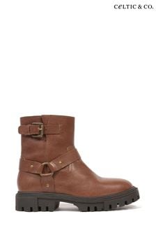 Celtic & Co. Biker Ankle Brown Boots (AD4612) | 1,179 SAR