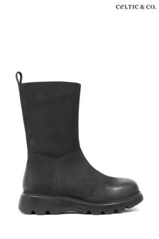 Celtic & Co. Calf Length Chunky Black Boots (AD4616) | 283 €