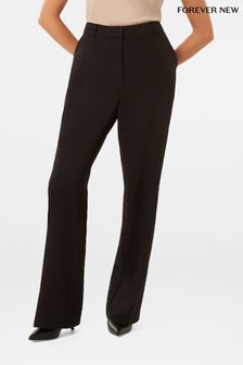 Forever New Black Ava Petite Straight Leg Trousers (AD4688) | €80