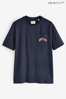 GANT Blue Pocket Grpahic T-Shirt (AD5446) | Kč1,985