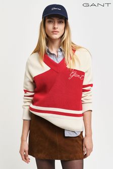 Red and white jumpers top