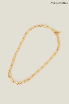 Accessorize Gold Tone 14ct Molten Link Necklace (AD5761) | $57